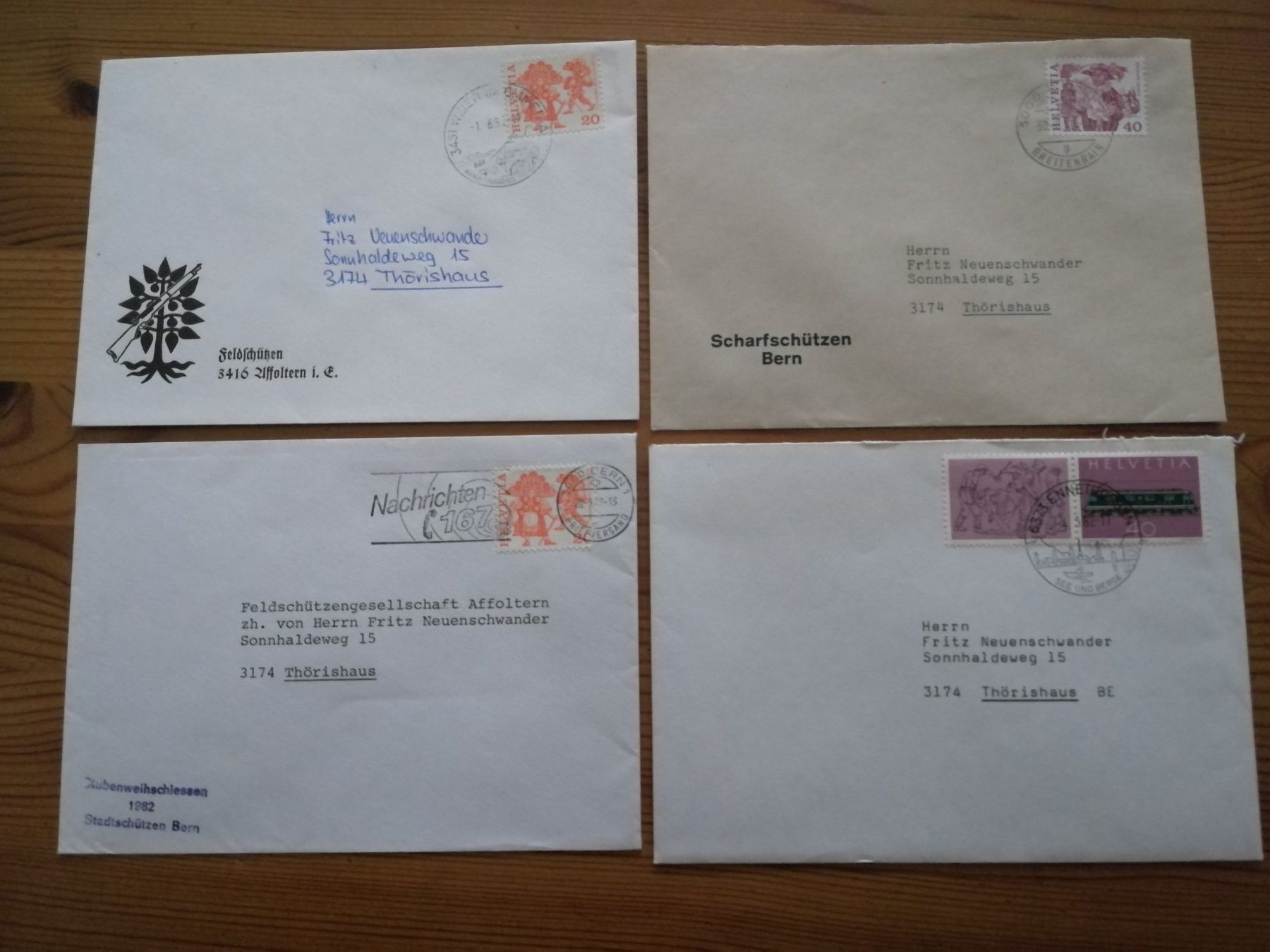 Alle Briefmarken: Briefumschläge diverse ca. 1980 Jahre – Gebraucht aus Hinterkappelen von 1399 3