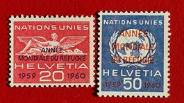 D VII NATIONS UNIES ANNEE MONDIALE REFUGIE 1959** POSTFRISCH