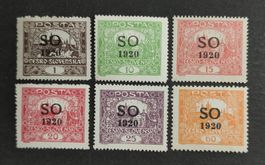 Tschechoslowakei 1920, Ovpt. LOT ungestempelt