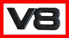 V8 V 8 Aufkleber Batch Aufkleber SCHWARZ Motor Hubraum USA