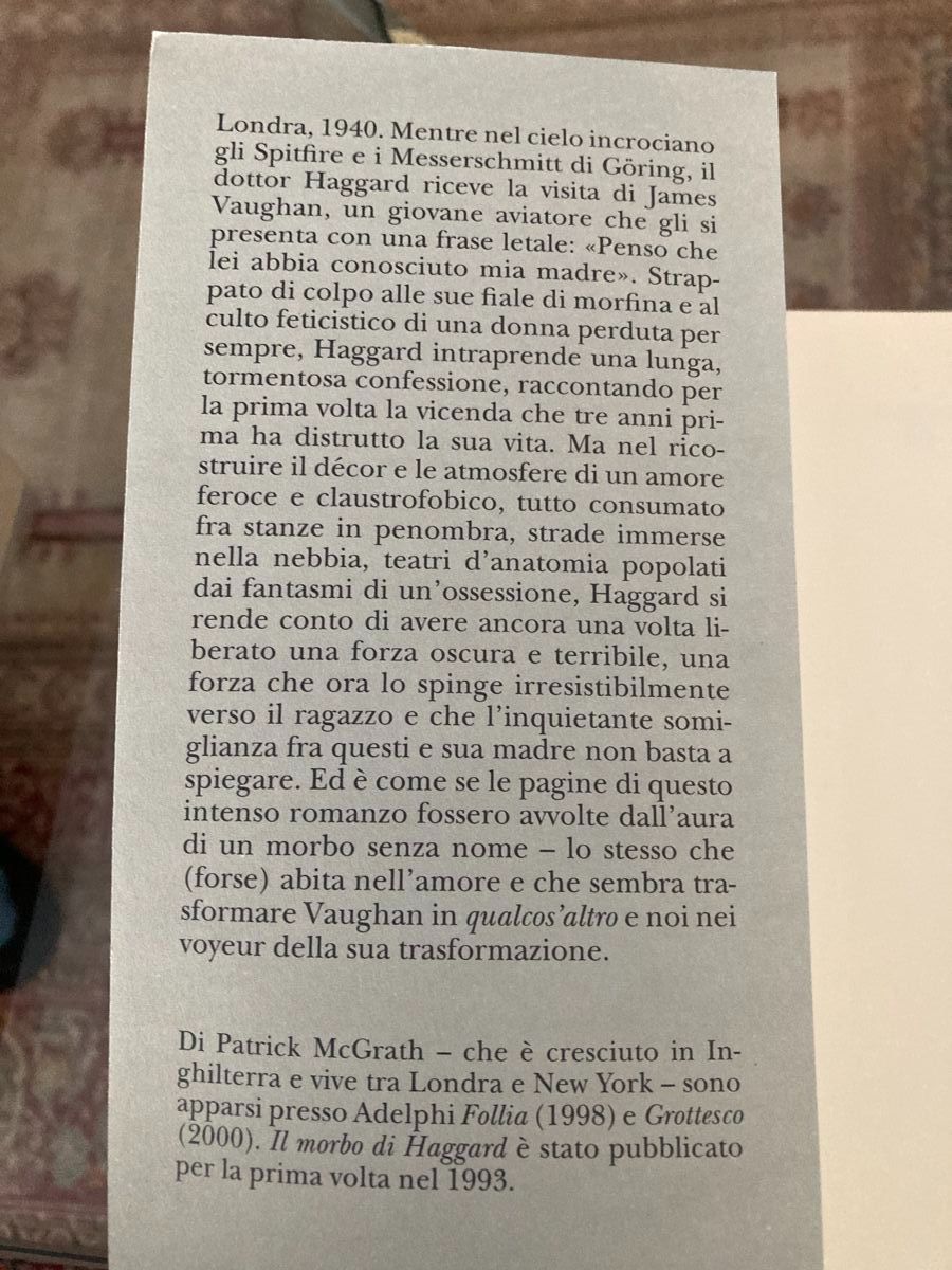 Libri: Il morbo di Haggard di McGrath, Roman, Adelphi – Usato da Zürich venduto da dolcicaramelle2 1