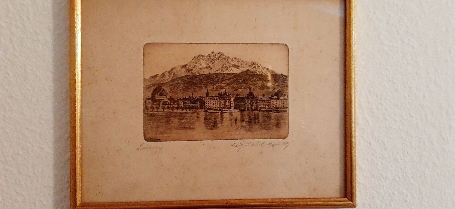 Foto & Immagini: Bilder-Luzern Original Radierungen handsigniert, Passpartout – Nuovo (secondo la descrizione) da Meggen venduto da ebu_t9xx 2