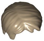 Lego Haare kurz , zerzaust (62810) dunkelbeige