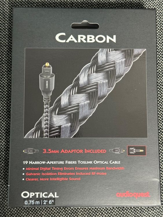 Audioquest Carbon Digital OptiLink Kabel 0,75 Meter (Gebraucht) in ...