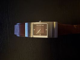 Fossil JR-9675 – Retro Designer-Armbanduhr mit Lederband
