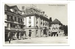 Romanshorn (TG) Bahnhofplatz - Hotel Bahnhof + Bodan - 1927
