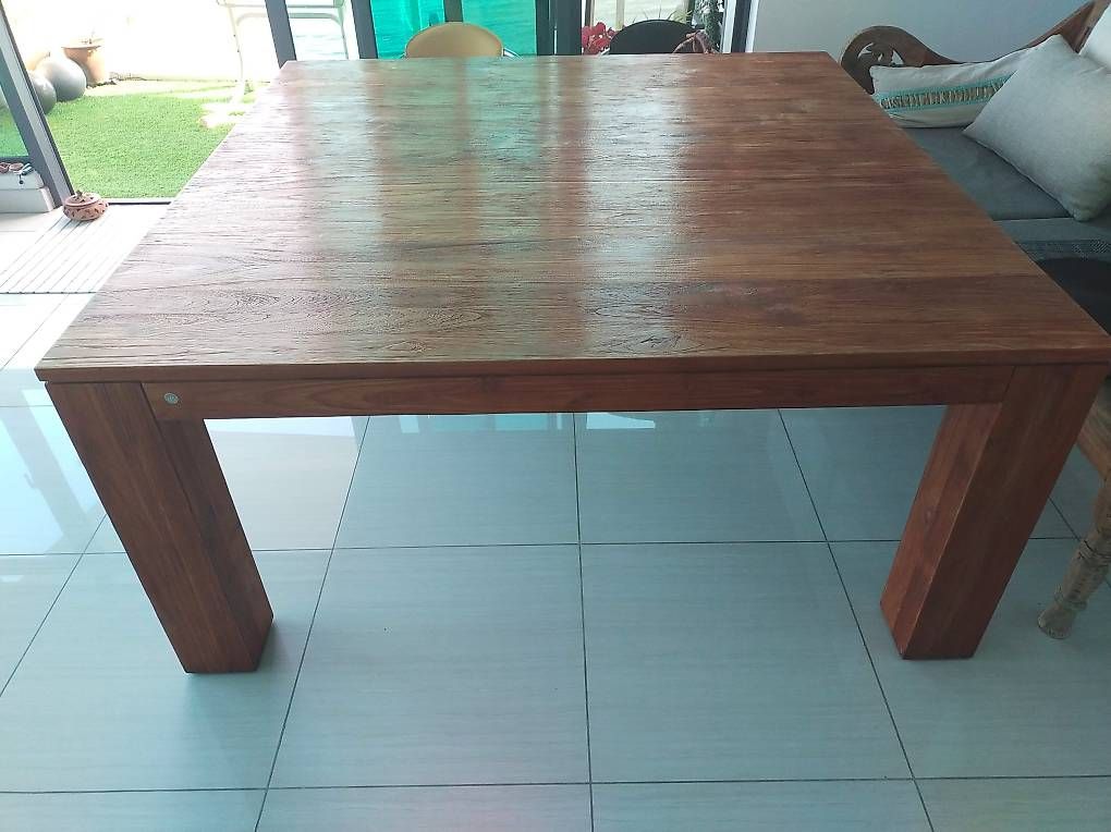 Tische: quadratischer Teakholz tisch 165x165cm – Gebraucht aus Bernhardzell von Palmsound 3