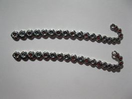 2 Buchzeichen mit Strass, silber