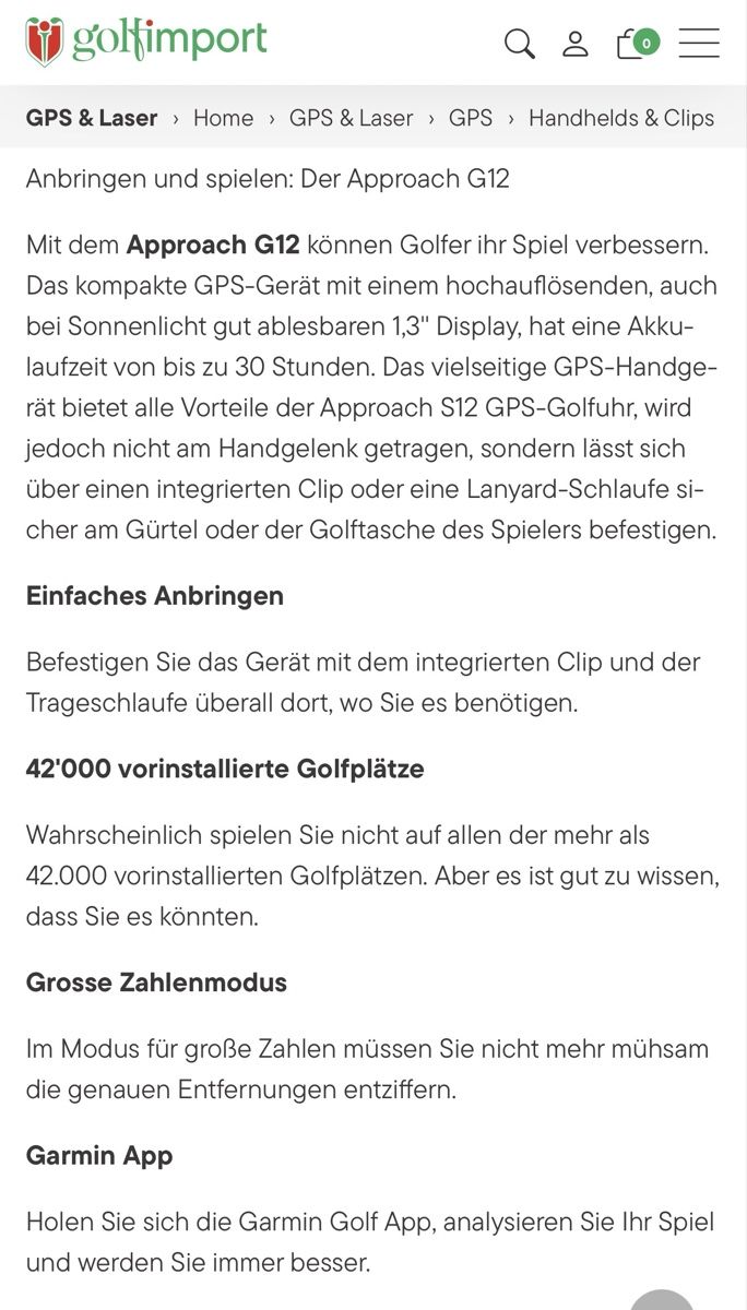 Garmin Orologi: Garmin Approach G12 – Usato da Tägerwilen venduto da marvin69 4