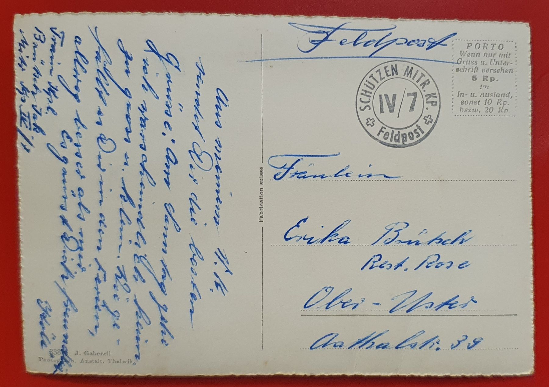 Cartoline postali: Zell - Tösstal – Usato da Kreuzlingen venduto da Rschweiz1 1