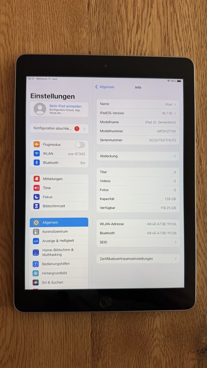 Apple Tablet PC: iPad 5. Generation 128 GB – Gebraucht aus Mosnang von paradisu_corsu 1