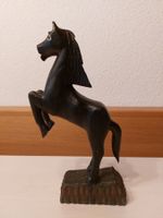Holz Pferd Statue, Handgeschnitzt, Vintage Deko, Rarität