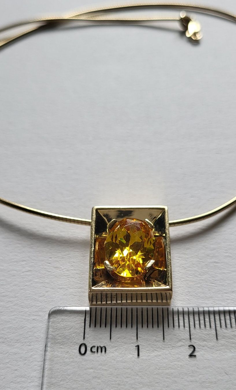 Catenine: Gold 585 Collier Mit Stein Anhänger – Usato da Wald ZH venduto da Aniade 3