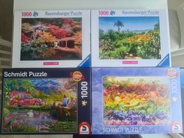 4 x 1000 Puzzle, Ravensburger + Schmidt