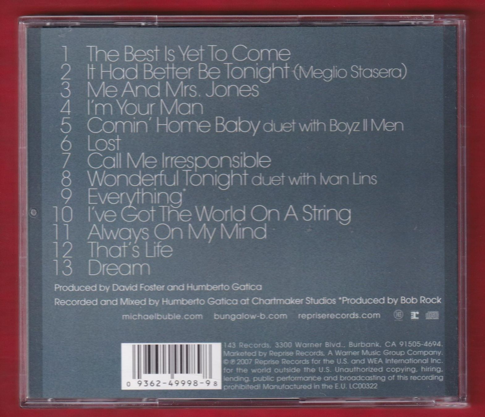 CDs: Michael Bublé - Call Me Irresponsible (CD) – D'occasion à Zürich par Pfluftl2000 1