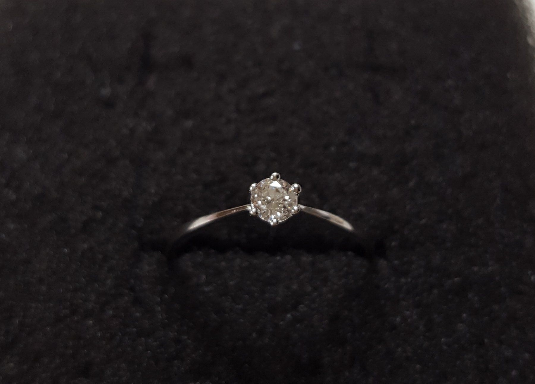 Anelli: 750 Weiss Gold Solitär Ring Mit Brillant – Usato da Wald ZH venduto da Dasilver 8