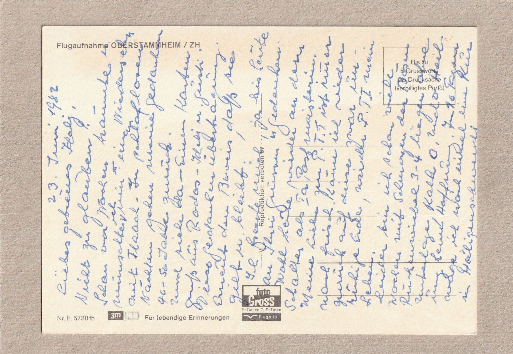 Cartoline postali: Oberstammheim ZH – Usato da Würenlingen venduto da wetroki 1
