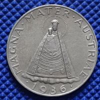 Autriche 5 Schilling 1936 Madonna Silber