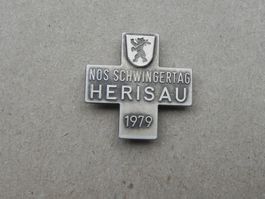 Abzeichen Brosche NOS Schwingfest Schwingen Herisau App.1979