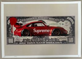 Death: Dollar Supreme Porsche, POP Art signiert