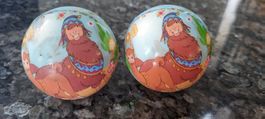 2x Spielbälle mit Lama Motiv, neu!