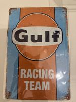 Gulf Racing Team Blechschild, Vintage Deko 👍