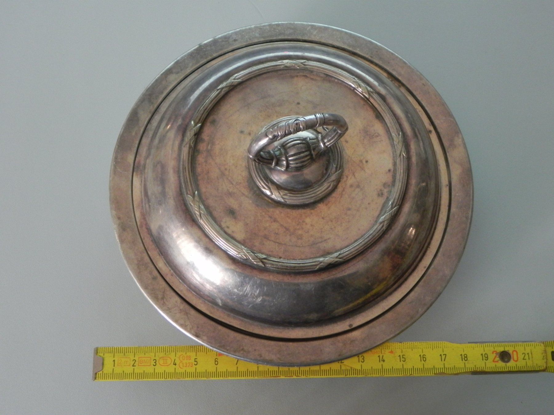 Ciotole: Gemüseschale/Servierschüssel mit Deckel versilbert – Usato da Minusio venduto da Lory64 9