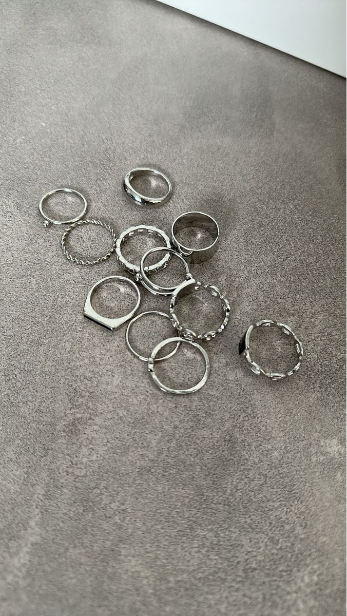 Anelli: Schmuck Ring Set 11er Pack Silberfarben – Nuovo (secondo la descrizione) da Dietikon venduto da vithya88 1