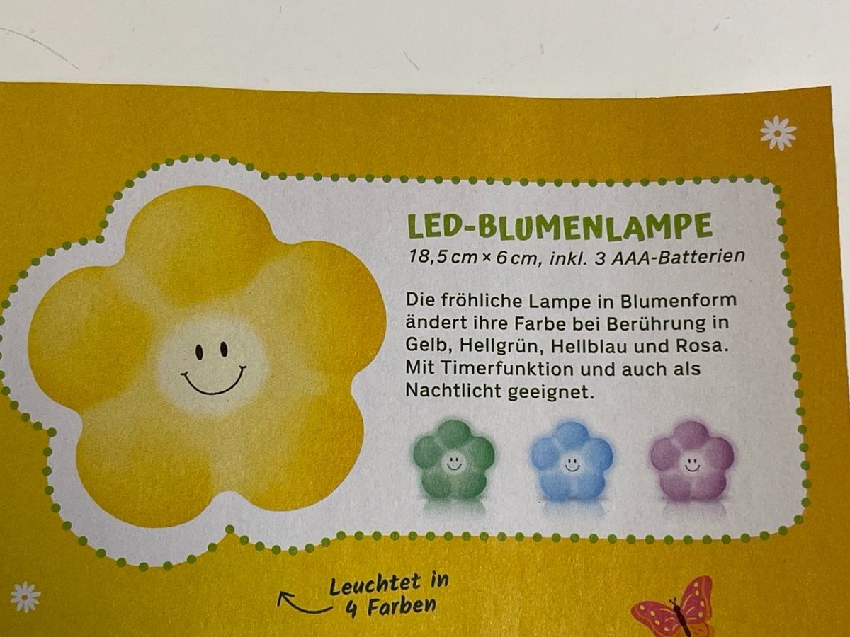 Lampade: Flower LED Lampe von COOP – Nuovo e nell'imballaggio originale da Allenwinden venduto da Obalu 1