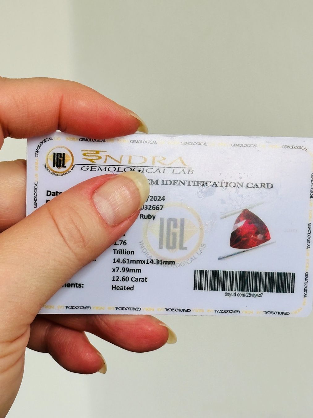 Pietre preziose: Trillion Cut 12.60 Ct Certified – Nuovo e nell'imballaggio originale da Genève venduto da AGBERG 9
