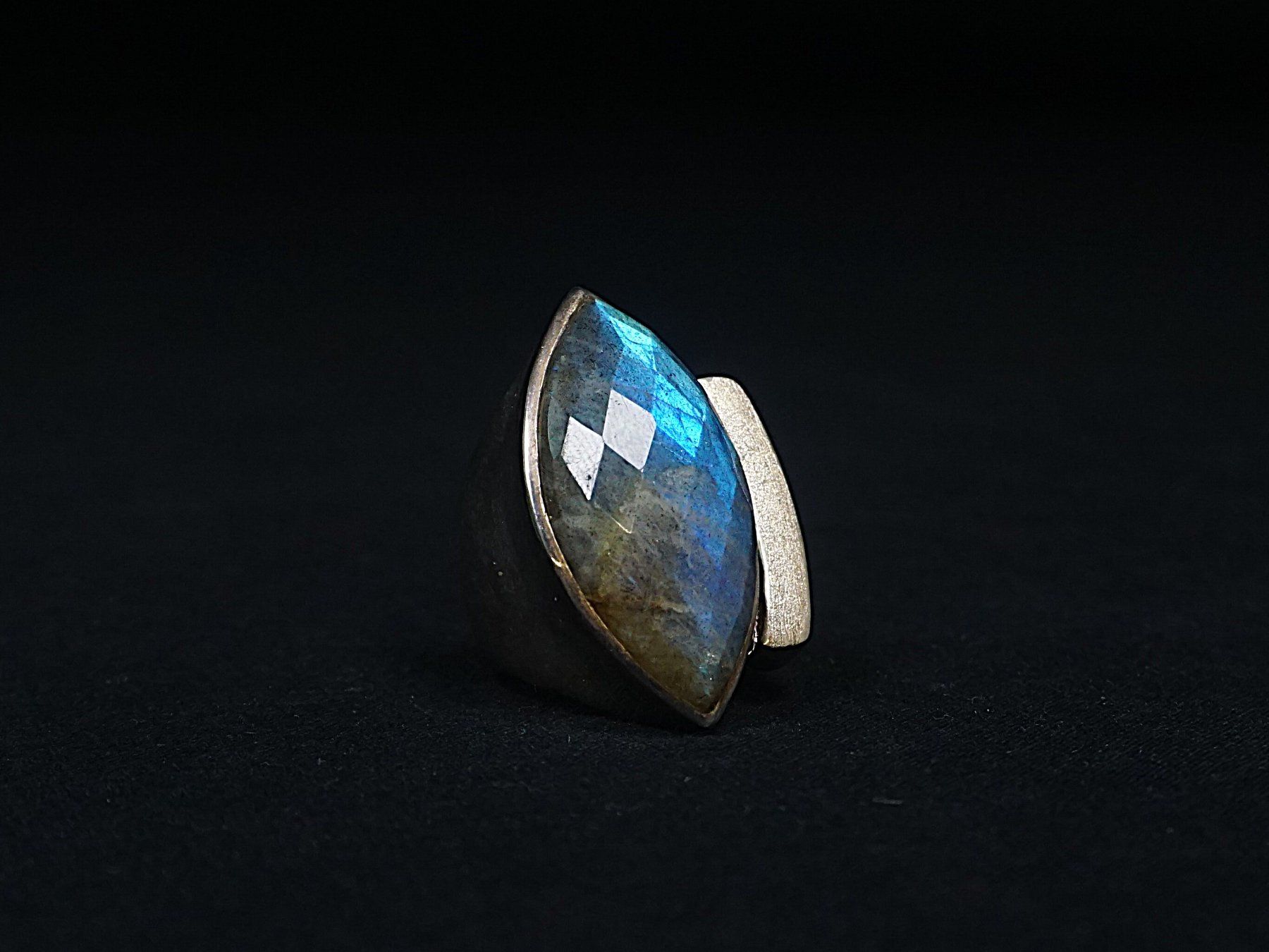 Anelli: 925 Silberring mit Labradorit Vintage – Usato da Pratteln venduto da Restwert_Pratteln 2