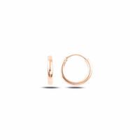Creole Ohrringe 925 Silber roségold Klassiker 12mm