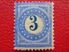 1878 Portomarke mit ABART: Stark verflossener Druck !