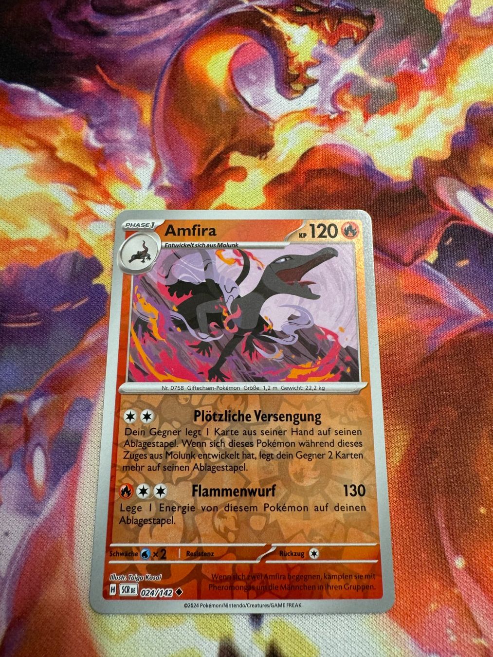 Pokémon Carte collezionabili: Amfira (SCR 024) / Reverse Holo / Stellarkrone – Nuovo (secondo la descrizione) da Bülach venduto da CherryBlu