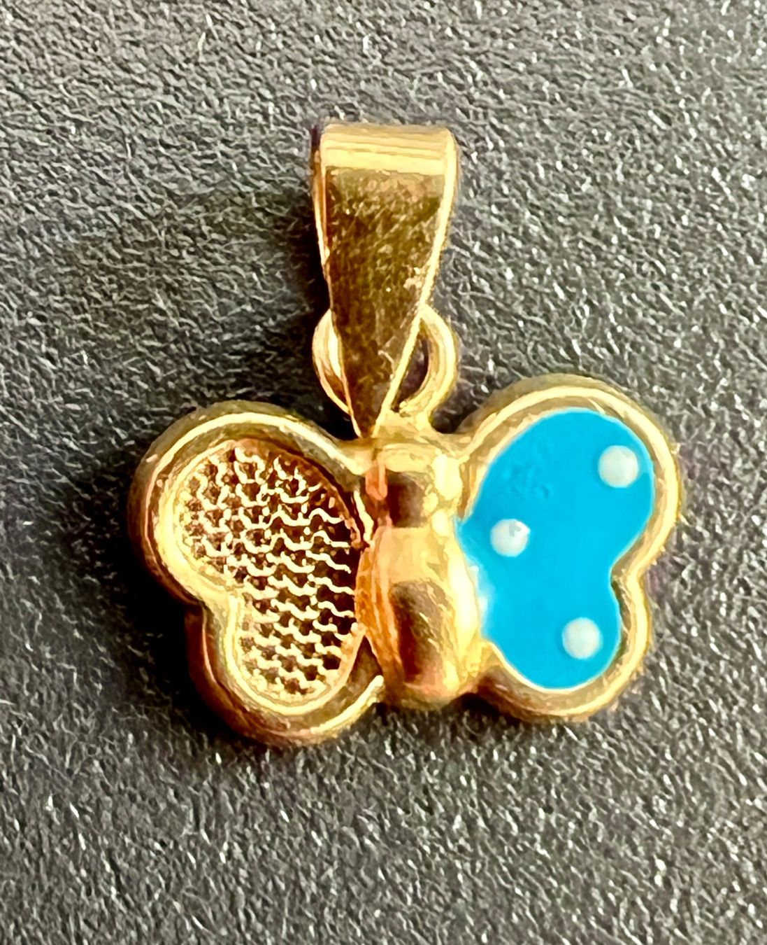 Ciondoli: Gold-Anhänger 18K Schmetterling – Usato da Chur venduto da Penting1935