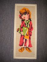 Stoffbild "Schulmädchen"