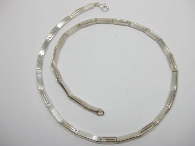 Catenine: Vintage Kette Collier Silber 925 Labyrinth Muster 45 cm – Usato da Ermatingen venduto da Decovin 4