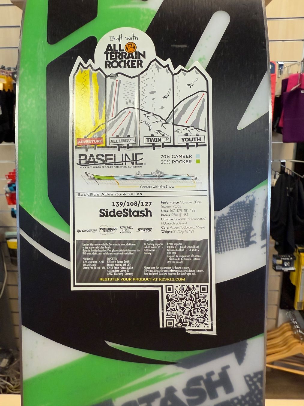 K2 Sci: K2 Sidestash 188cm, NEU – Nuovo e nell'imballaggio originale da Thusis venduto da Strimer0 2