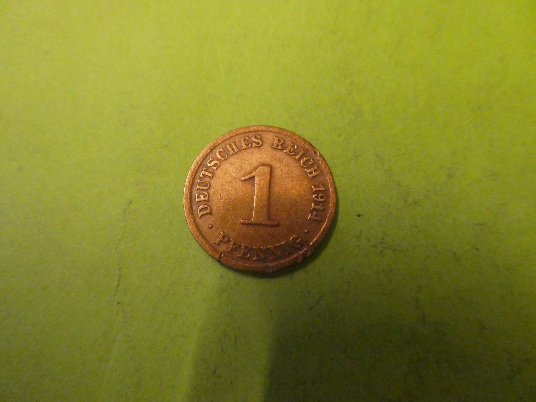 Alle Münzen: Dt. Reich 1914 A, 1 Pfennig – Gebraucht aus Hinterforst von Rohusri