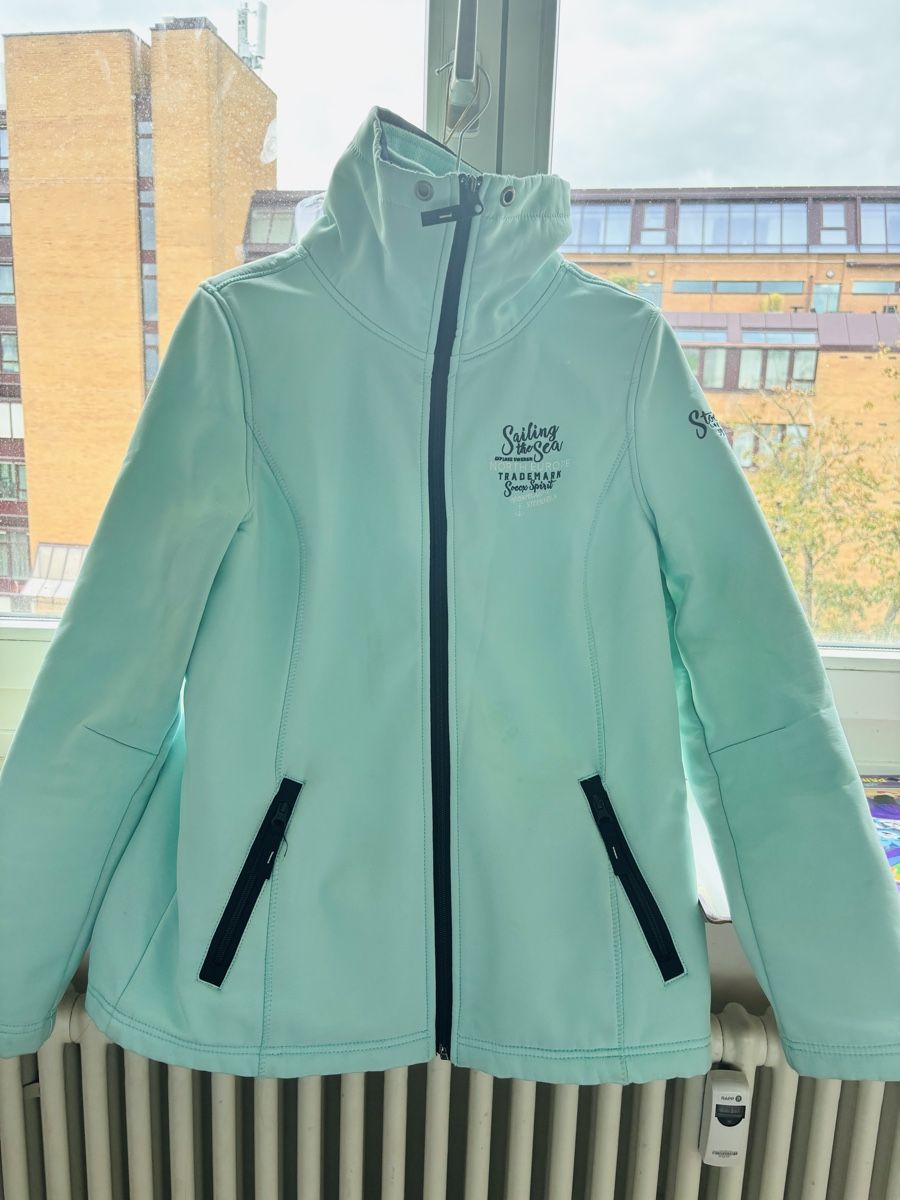 Soccx Giacche: SOCCX Softshell Jacket, Light Blue, Size S, Used Condition – Usato da Basel venduto da sid160