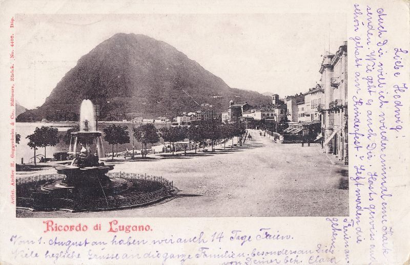 Ansichtskarten: Lugano - Ricordo di ... + 1900 – Gebraucht aus Emmenbrücke von teestube