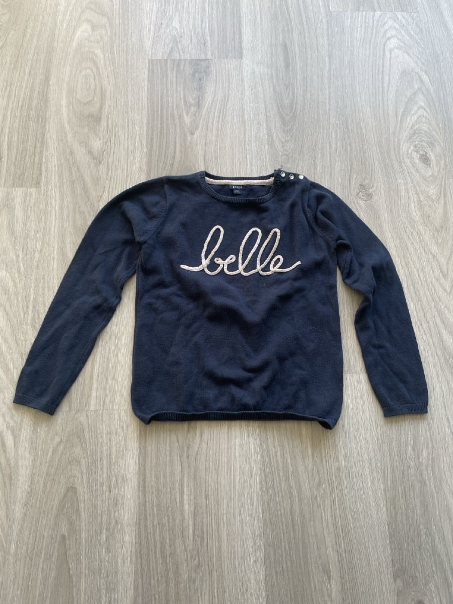 Pullover & Sweatshirts: Kiabi Mädchen Pullover, Grösse 10A, dunkelblau, "Belle" – Gebraucht aus Biel/Bienne von Bolagol9
