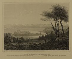 INSEL MAINAU IM BODENSEE, BADEN-WÜRTTEMBERG, STAHLSTICH 1856