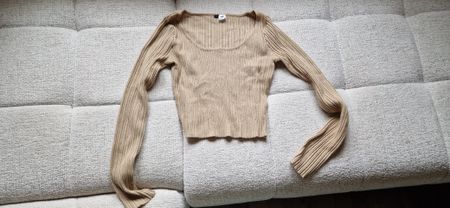 Damen Rippenpullover Camel Gr. S