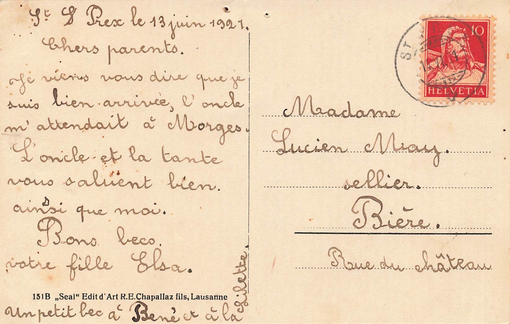 Cartoline postali: St. Prex le port battello schiff boot – Usato da Biasca venduto da Blenio71 1