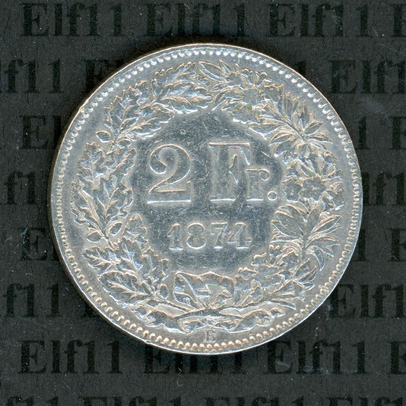 Tutti le monete: CHF___2.00 1874 ss-vz 2 Franken – Usato da Widnau venduto da Elf11