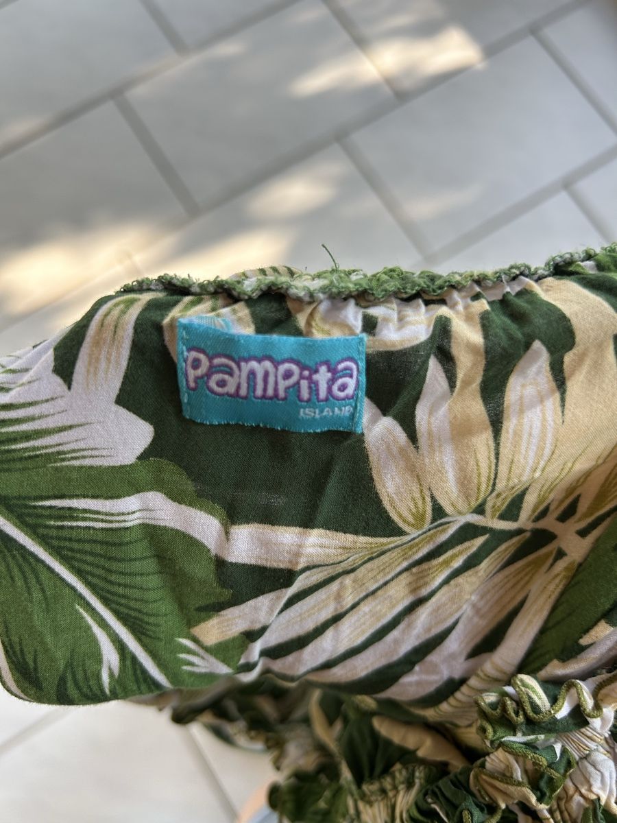 Kleider: Off-Shoulder Summer Dress with Tropical Leaf Print - Size S – Neu (gemäss Beschreibung) aus Saland von ele_vc96 5