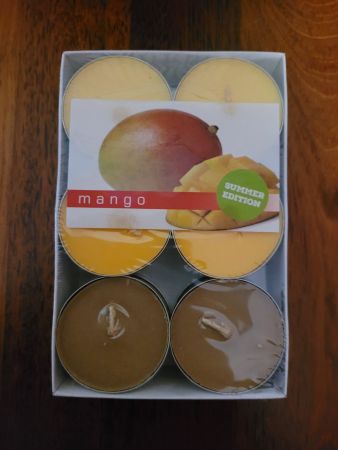 12 Stück Maxi Duftkerzen Mango