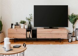 Meuble TV Nola bois clair noir très bon état