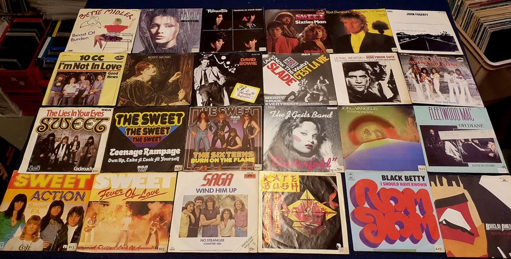 110 ROCK-Singles Sammlung, Queen, Dire Straits, Uriah Heep.. | Kaufen ...